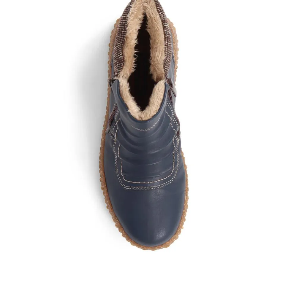 Loretta Zip-Up Boots - Blue