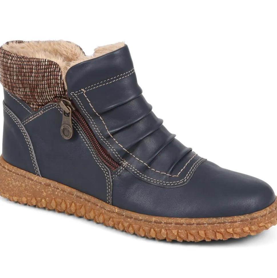 Loretta Zip-Up Boots - Blue