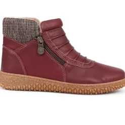 Loretta Zip-Up Boots - Wine