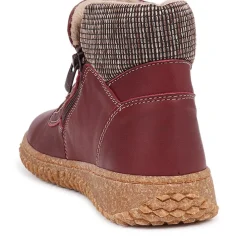 Loretta Zip-Up Boots - Wine