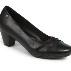 Low-Heeled Court Shoes - Black