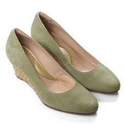 Lux Comfort Wedges - Spring Green Suede