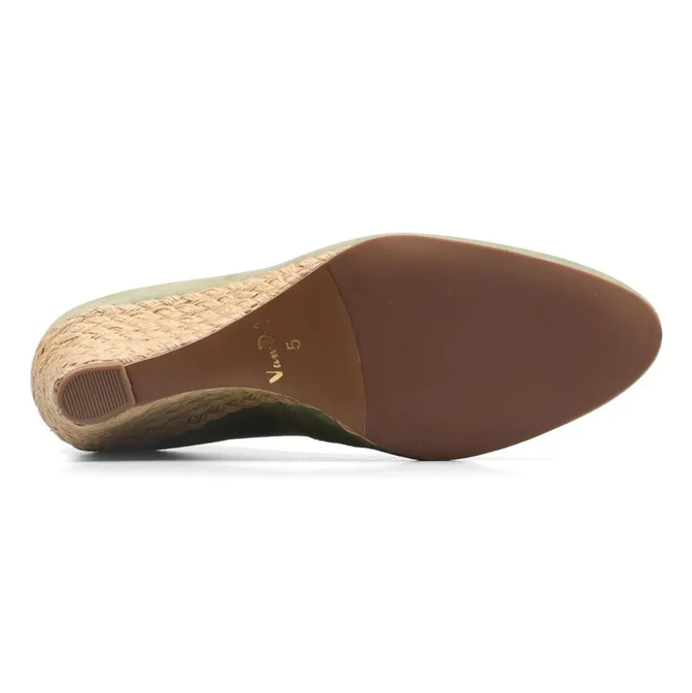 Lux Comfort Wedges - Spring Green Suede