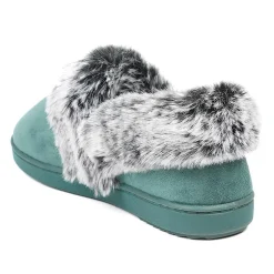 Luxury Velour Cushioned Slippers - Teal