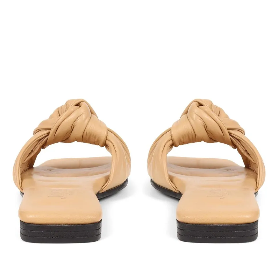 Madelena Slip-On Mules - Tan