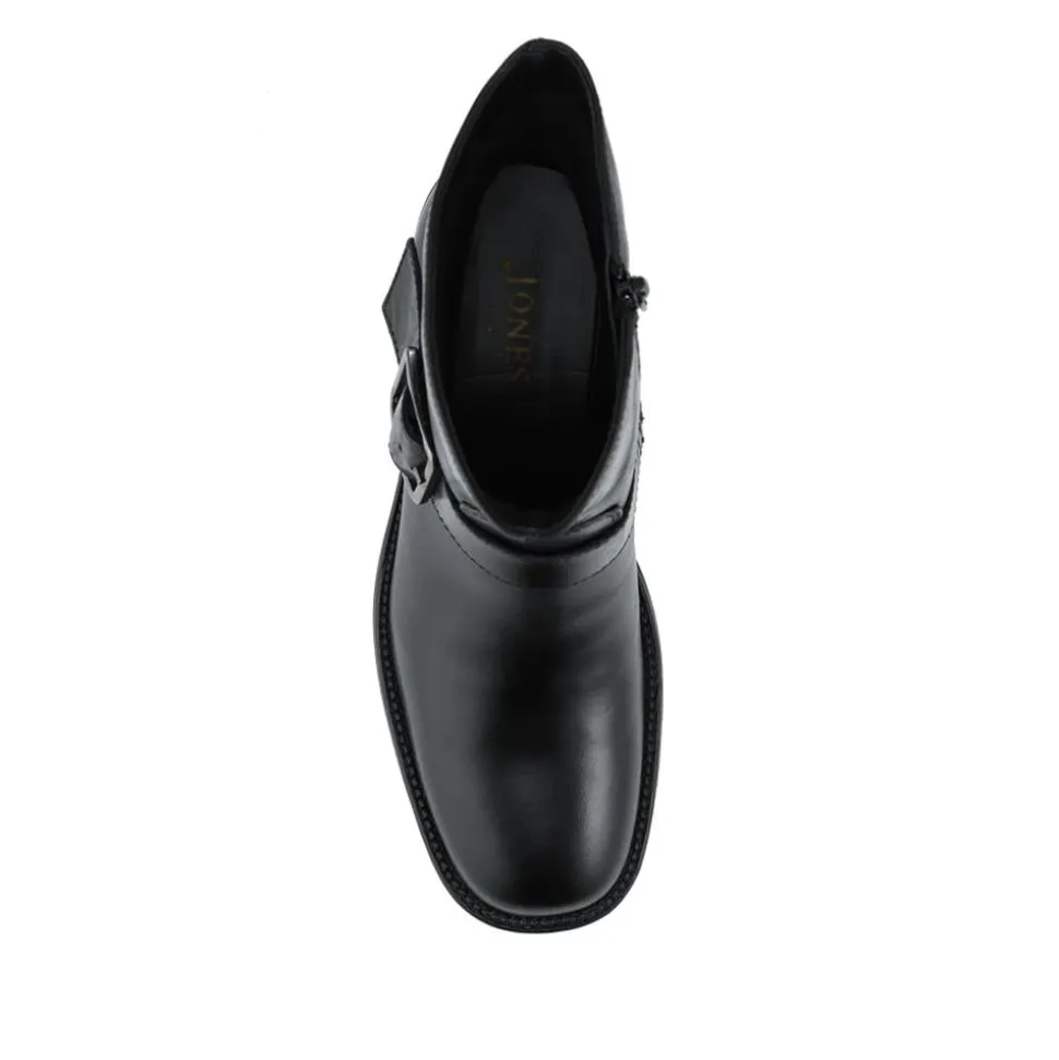 Madonna Chunky Leather Ankle Boots - Black