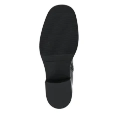 Madonna Chunky Leather Ankle Boots - Black
