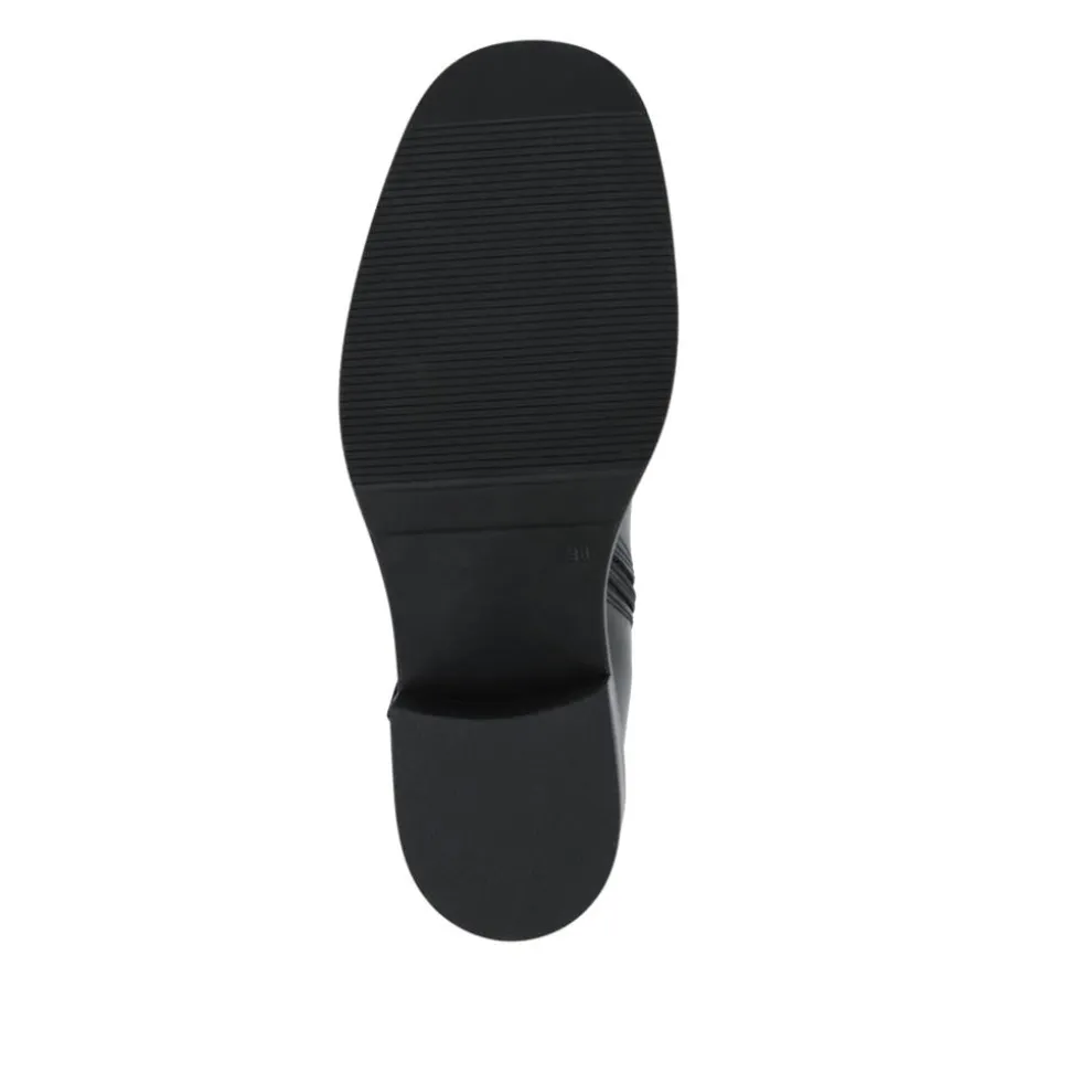 Madonna Chunky Leather Ankle Boots - Black