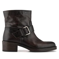 Madonna Chunky Leather Ankle Boots - Dark Brown
