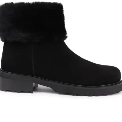 Manda Leather Ankle Boots - Black