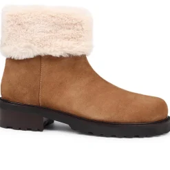 Manda Leather Ankle Boots - Tan