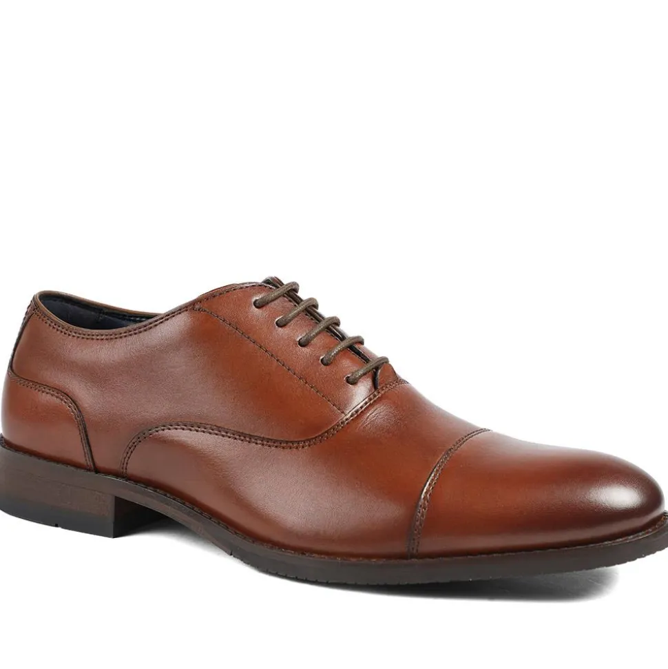 Mannix Leather Oxford Shoes - Tan Leather