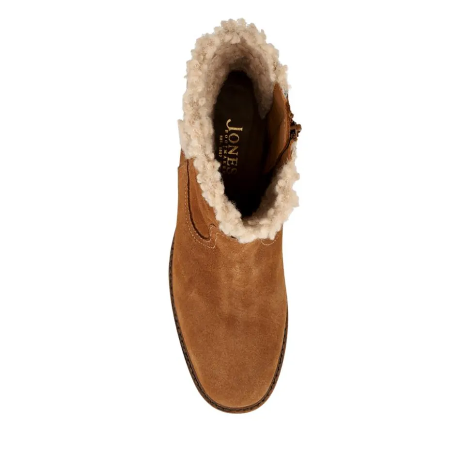 Mavis Leather Buckled Ankle Boots - Tan Suede