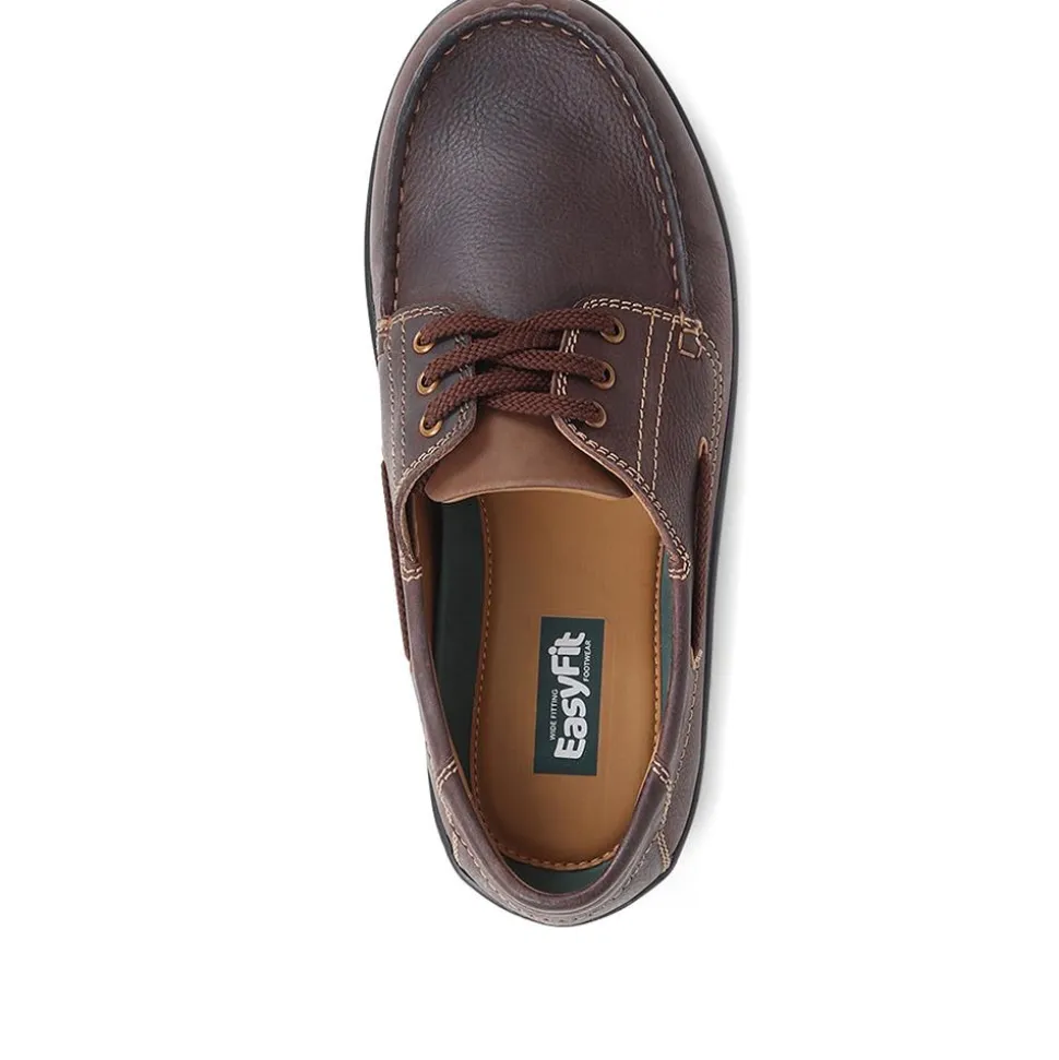 Maximus Extra Wide Leather Boat Shoes - Brown
