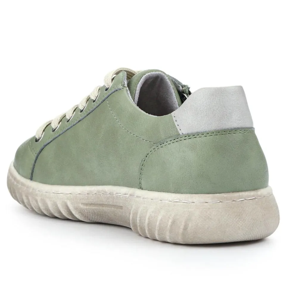 Memory Foam Dual-Fastening Trainers - Sage