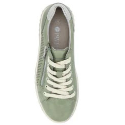 Memory Foam Dual-Fastening Trainers - Sage