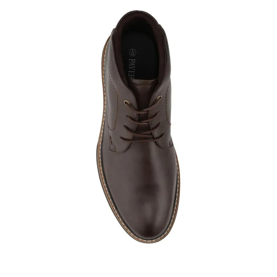 Memory Foam Lace Up Chukka Boots - Brown