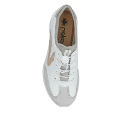 Memory Foam Lace-Up Trainers - White Multi