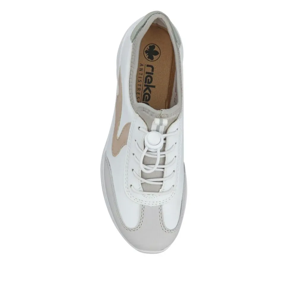 Memory Foam Lace-Up Trainers - White Multi