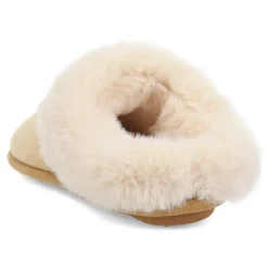 Memory Foam Mule Slippers - Chestnut