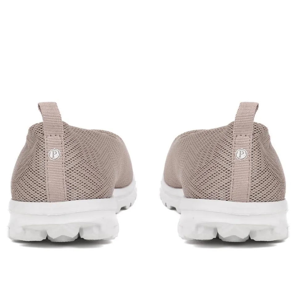 Memory Foam Slip On Shoes - Taupe