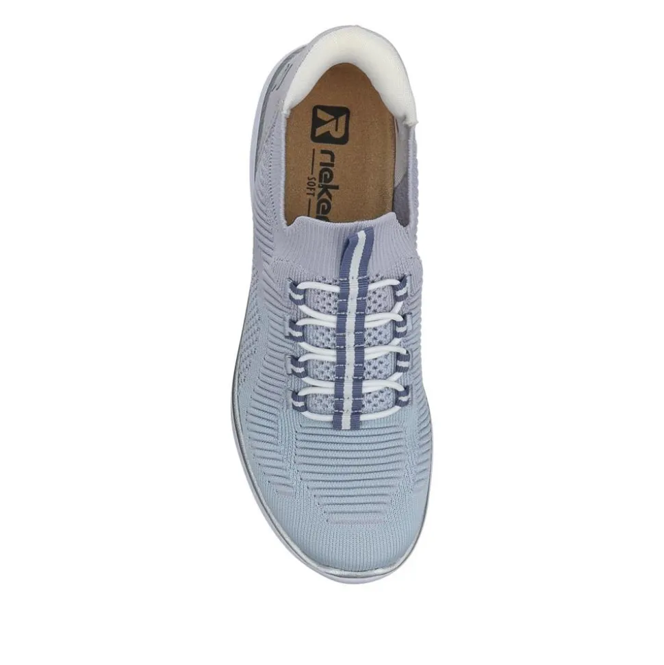 Memory Foam Slip-On Trainers - Aqua