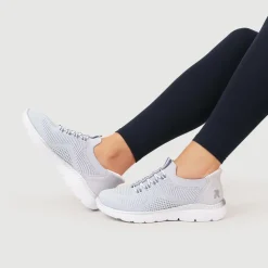 Memory Foam Slip-On Trainers - Aqua