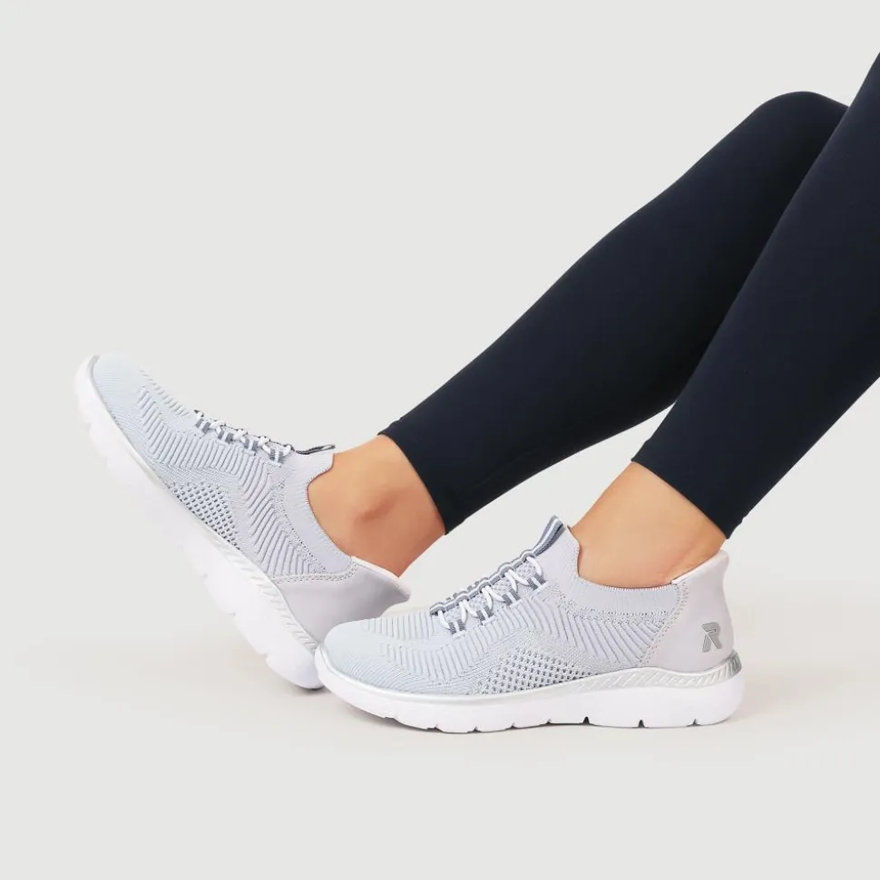 Memory Foam Slip-On Trainers - Aqua