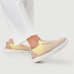 Memory Foam Slip-On Trainers - Yellow