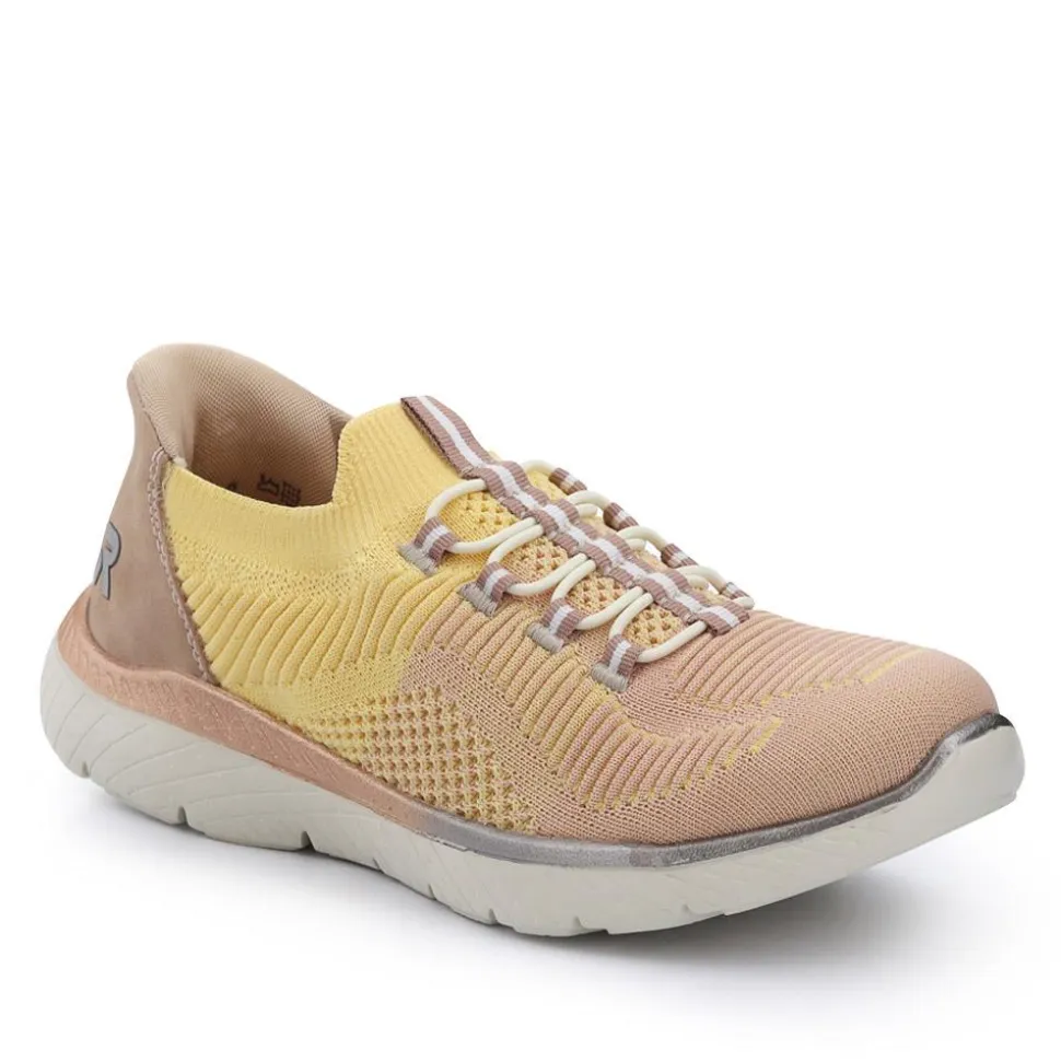 Memory Foam Slip-On Trainers - Yellow