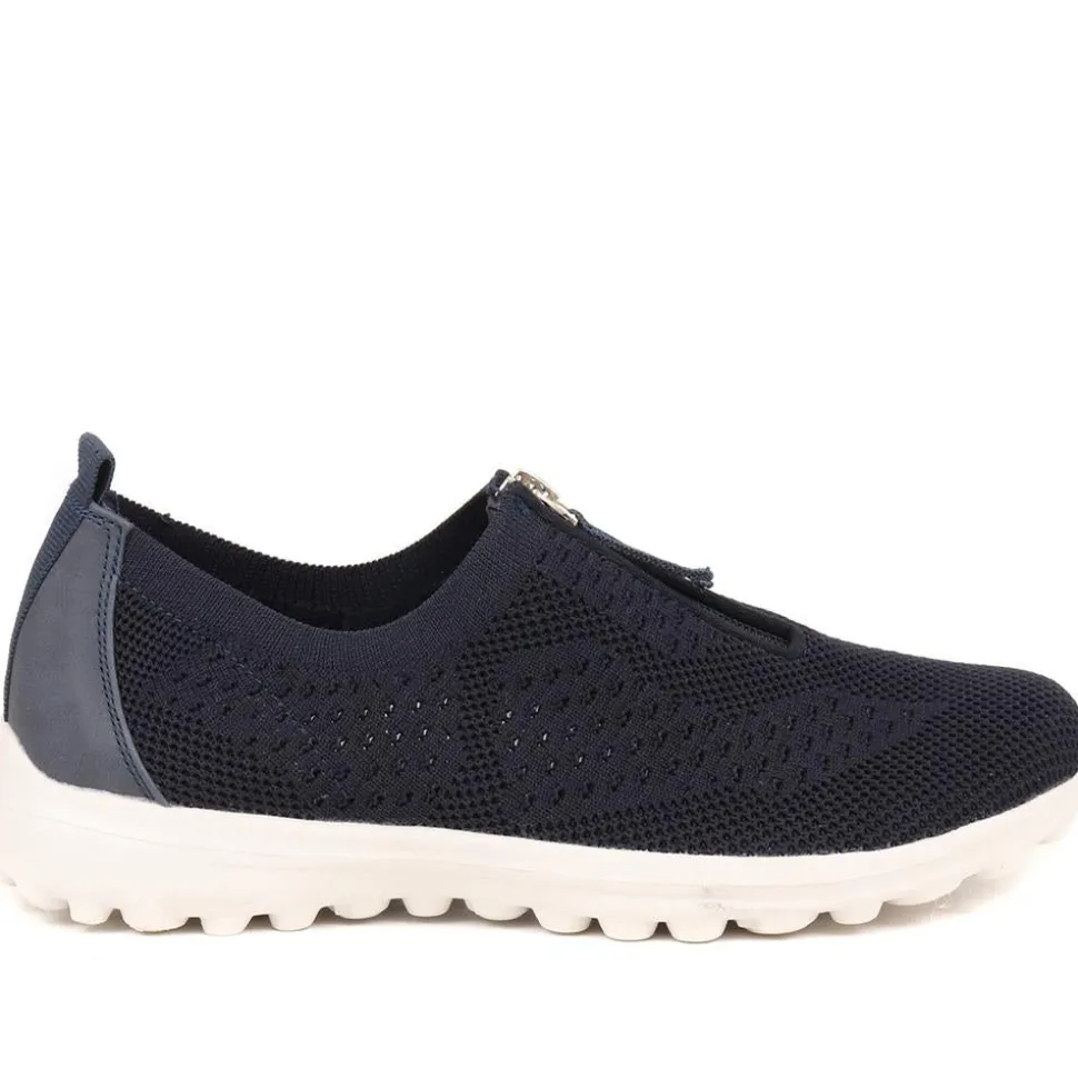 Memory Foam Trainers - Navy