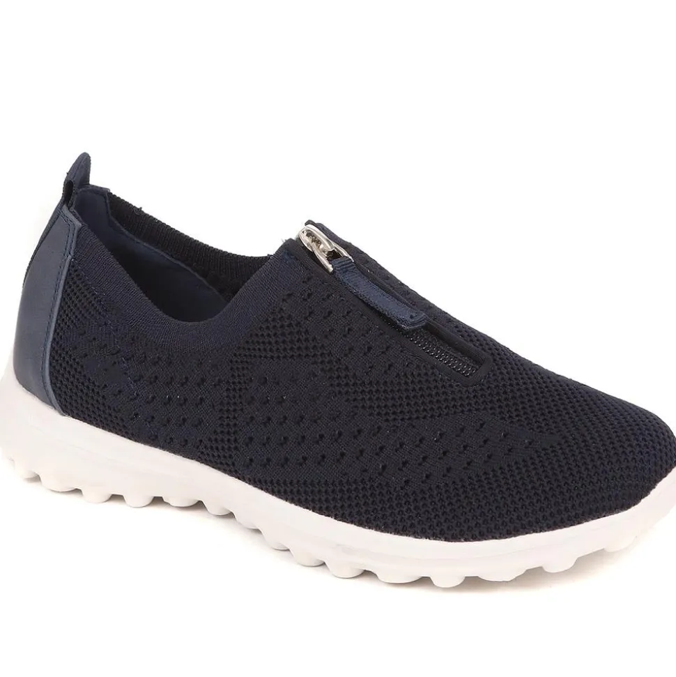 Memory Foam Trainers - Navy