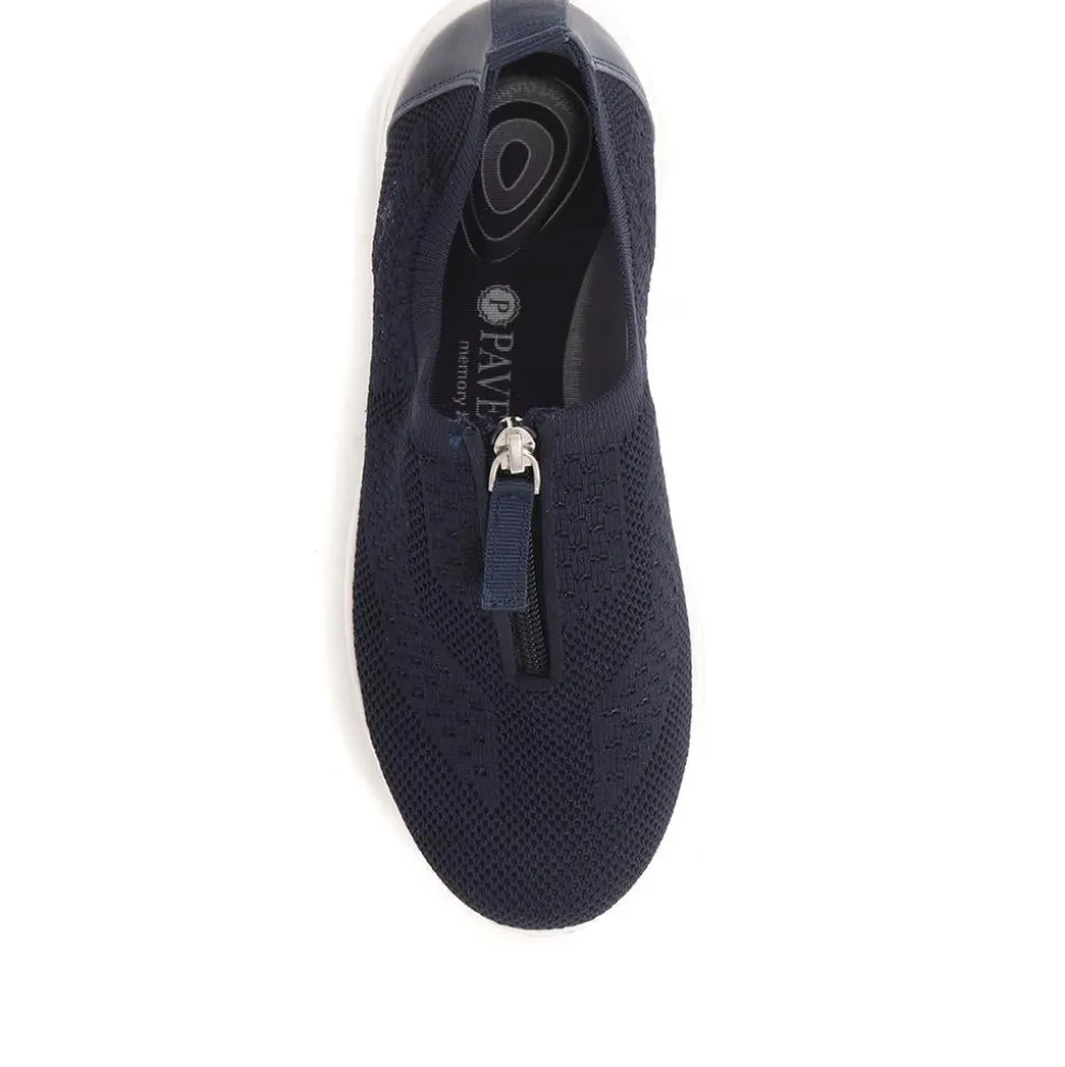 Memory Foam Trainers - Navy