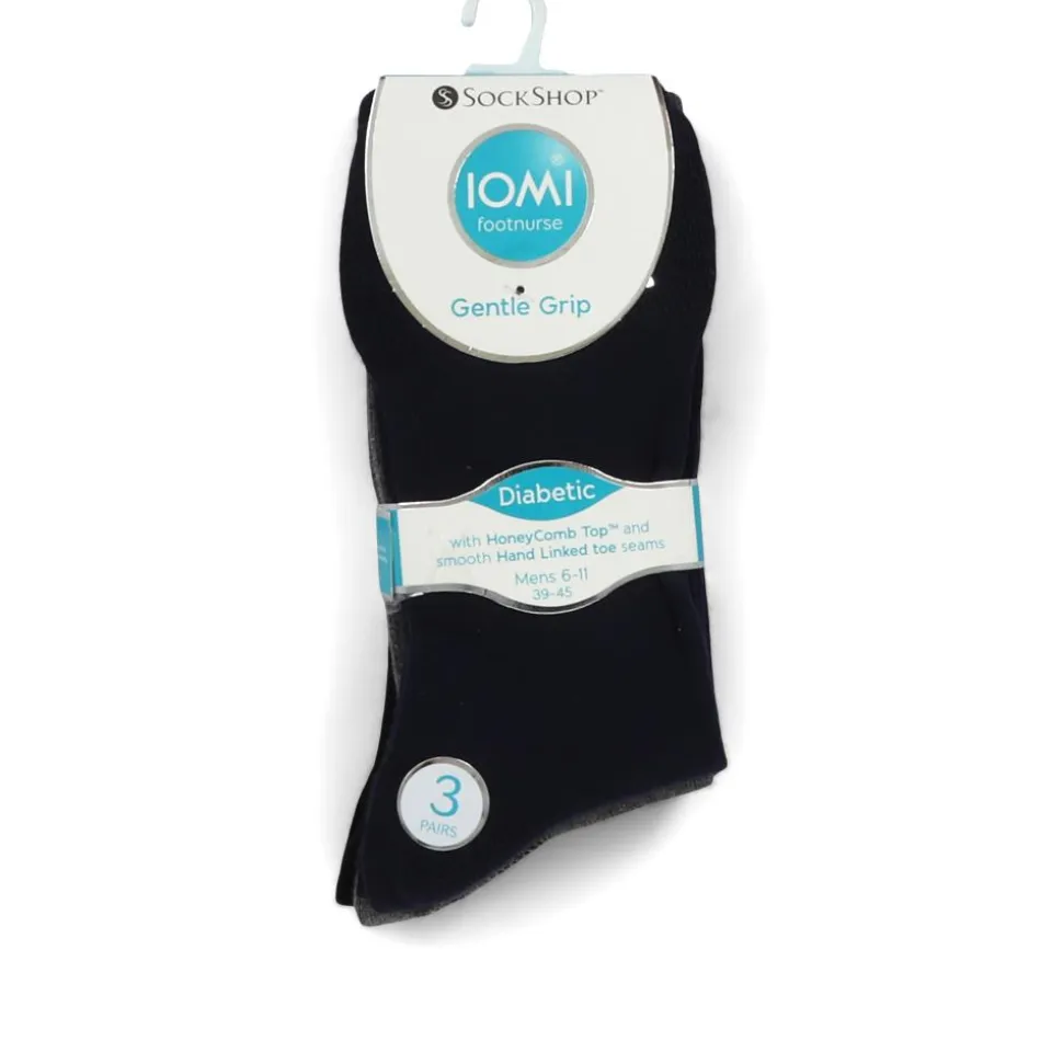 Men's Diabetic Socks - Grey Multi