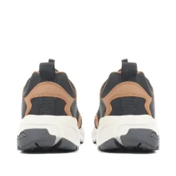 Men's Leather Lace-Up Walking Shoes - Brown