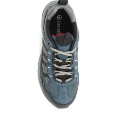 Men's Leather Lace-Up Walking Shoes - Navy