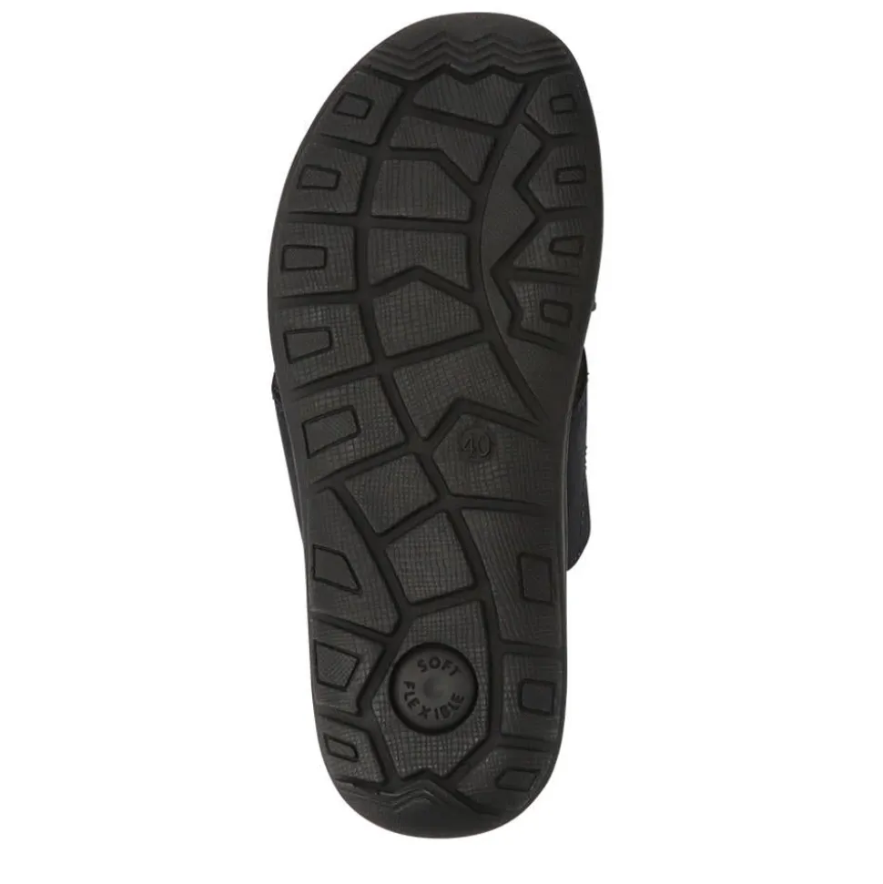 Men's Leather Mules - Navy