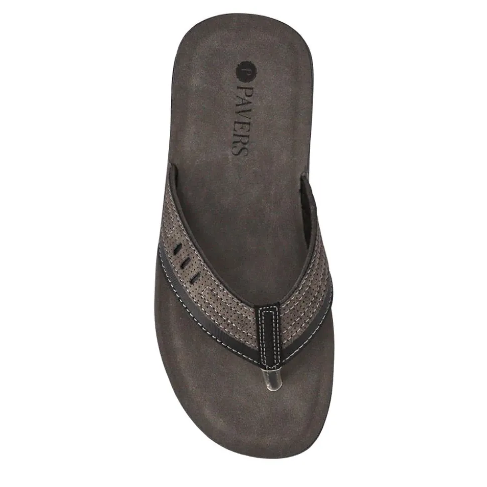 Men's Slip-On Toe Post Sandals - Grey