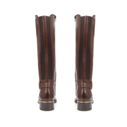 Metal-Detailed Long Boots - Tan