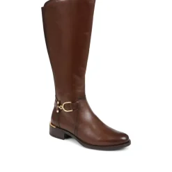 Metal-Detailed Long Boots - Tan