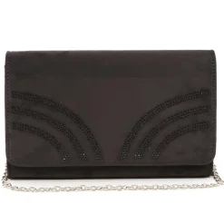 Metallic Clutch Bag - Black