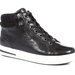 Metallic High Top Trainers - Black