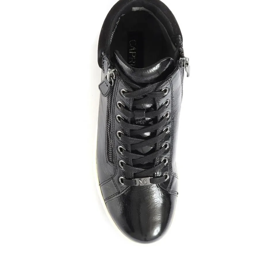 Metallic High Top Trainers - Black
