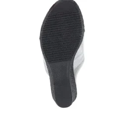 Metallic Wedge Espadrilles - Pewter