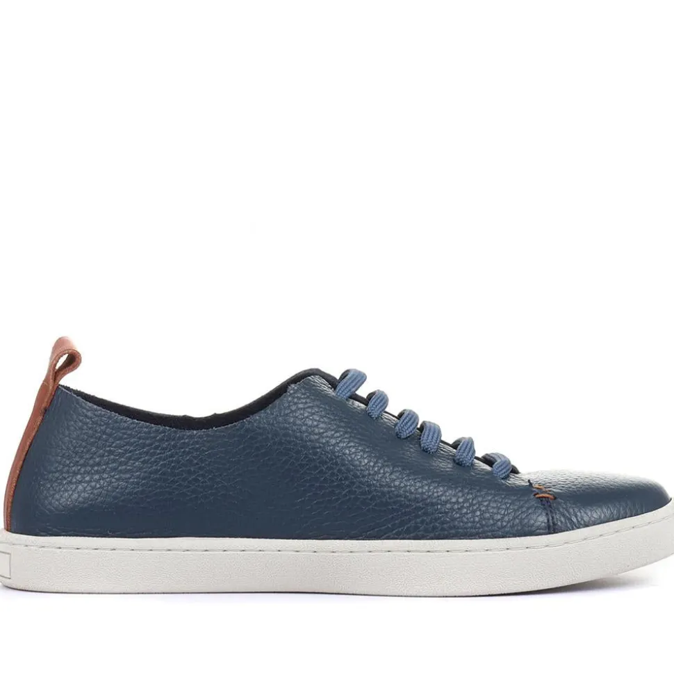 Midwood Women's Leather Trainers - Navy