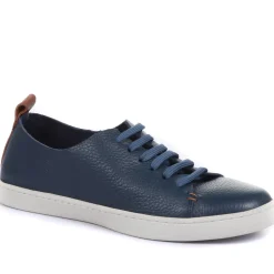 Midwood Women's Leather Trainers - Navy