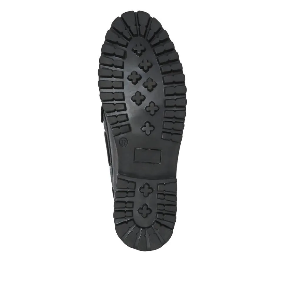 Miuccia Leather Moccasins - Black