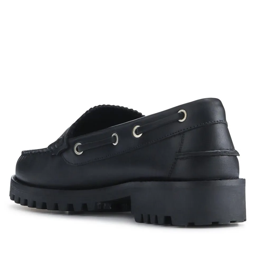 Miuccia Leather Moccasins - Black