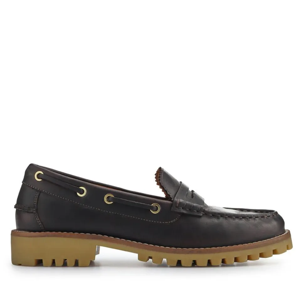 Miuccia Leather Moccasins - Brown