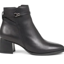 Monika Heeled Ankle Boots - Black